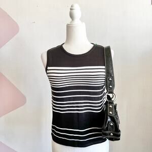 Vintage Striped Tank‎ Top, Y2K Indie 90s Soft Grunge Whimsigoth Medium